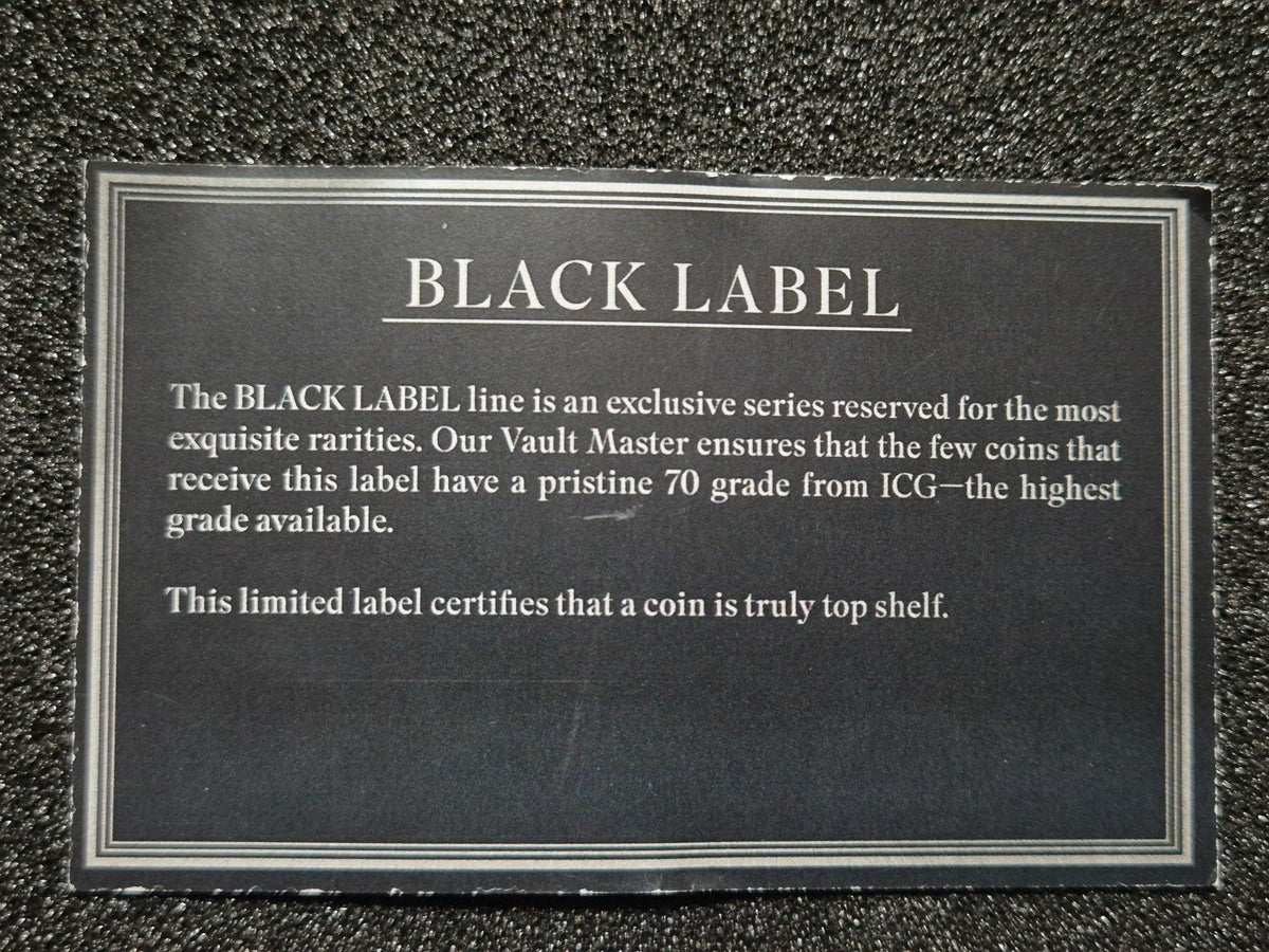 1998 P PR70 DCAM 1 oz Silver Eagle - BLACK LABEL 1 of only 249 Coins. Graded by Austin Hutto.