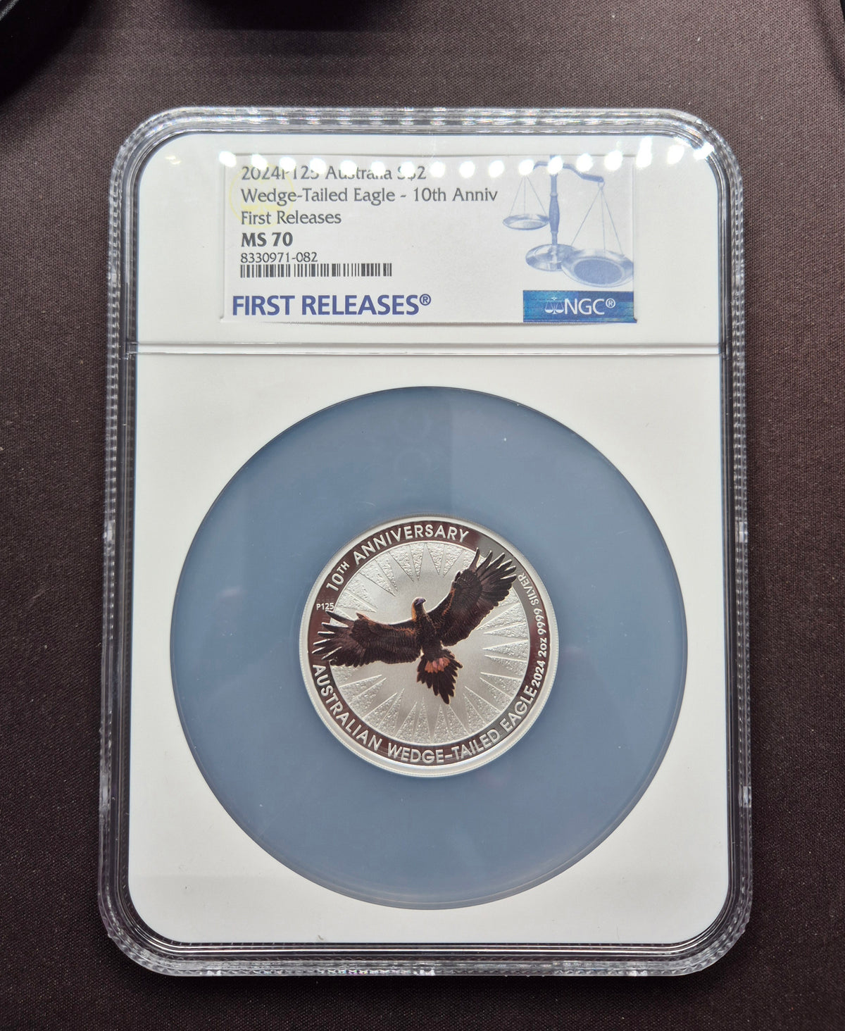 2024 P125 2oz Wedge-Tailed Eagle 10th Anniversary S$2