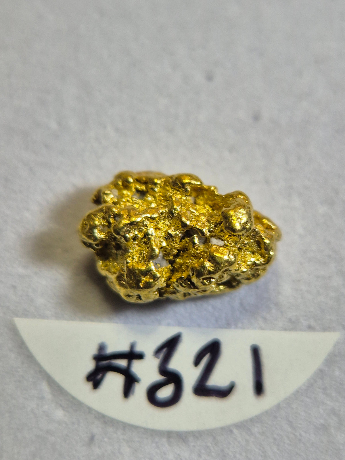 1.482g Natural Gold Nugget from Mammoth Creek, Alaska - #321