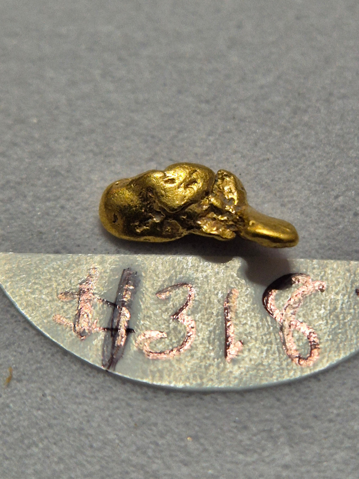 0.290g Natural Gold Nugget from Kalgoorlie, Western Australia, in Protective Assay - #318