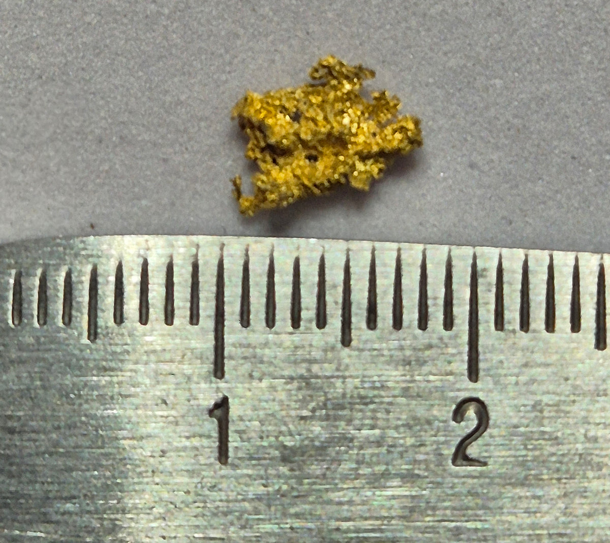0.100g Natural Crystalline Gold Specimen – Badger Mine, Mariposa County, California