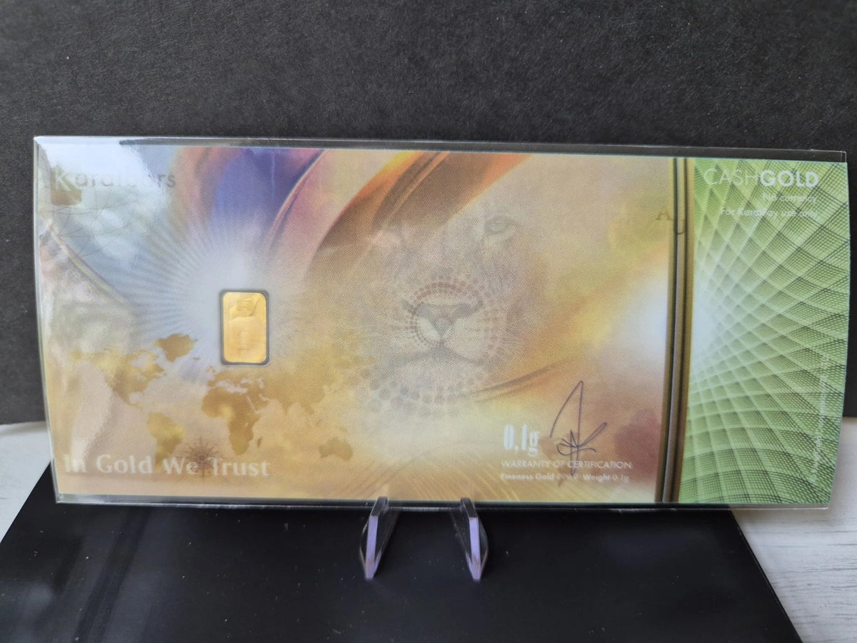 CashGold note containing 0.1 grams of 24K (999.9) Gold image 1