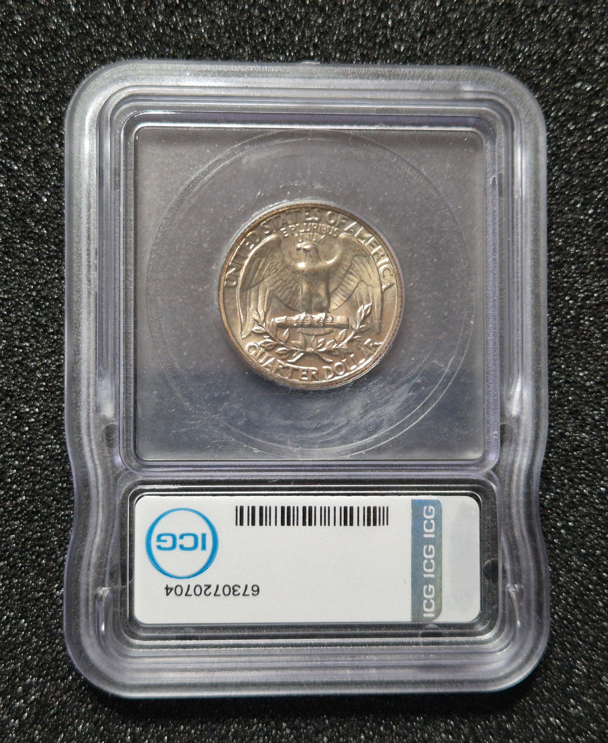 1971 D MS67+ Washington Quarter Dollar - Graded and Signed By Austin Hutto.