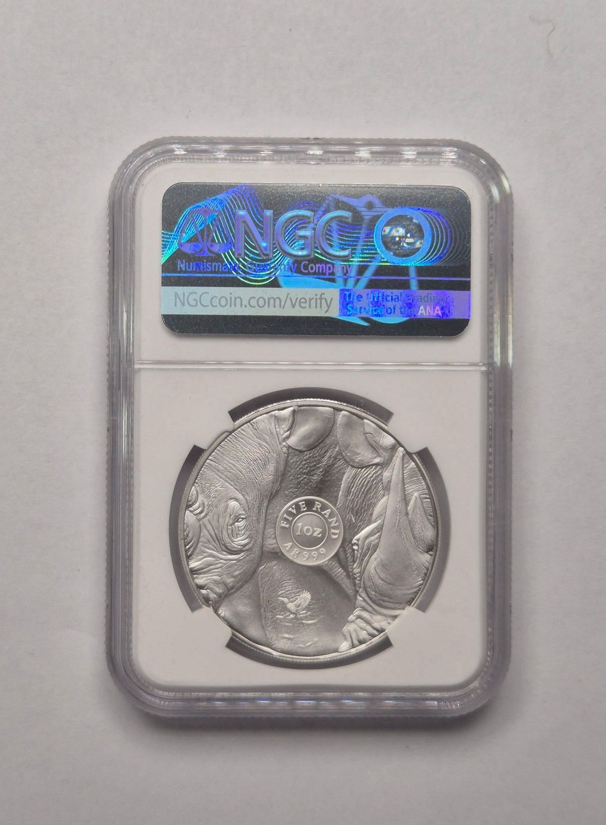2025 South Africa Big 5 Rhino 1 oz Silver Coin NGC MS70