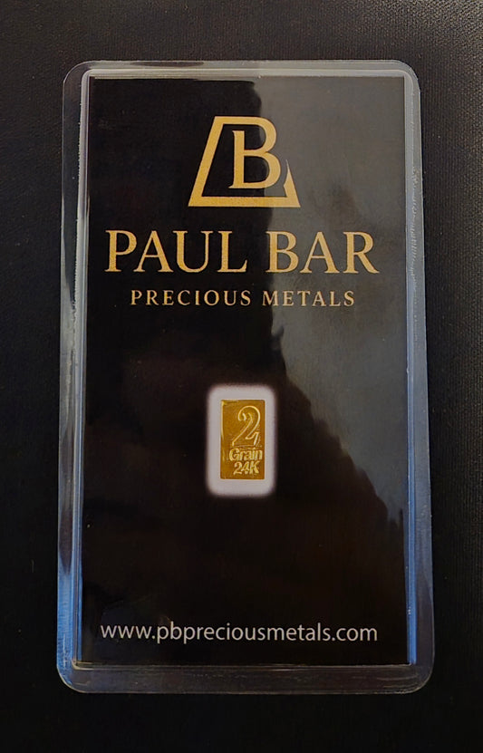 2 Grain Gold Bar in Assay image 0