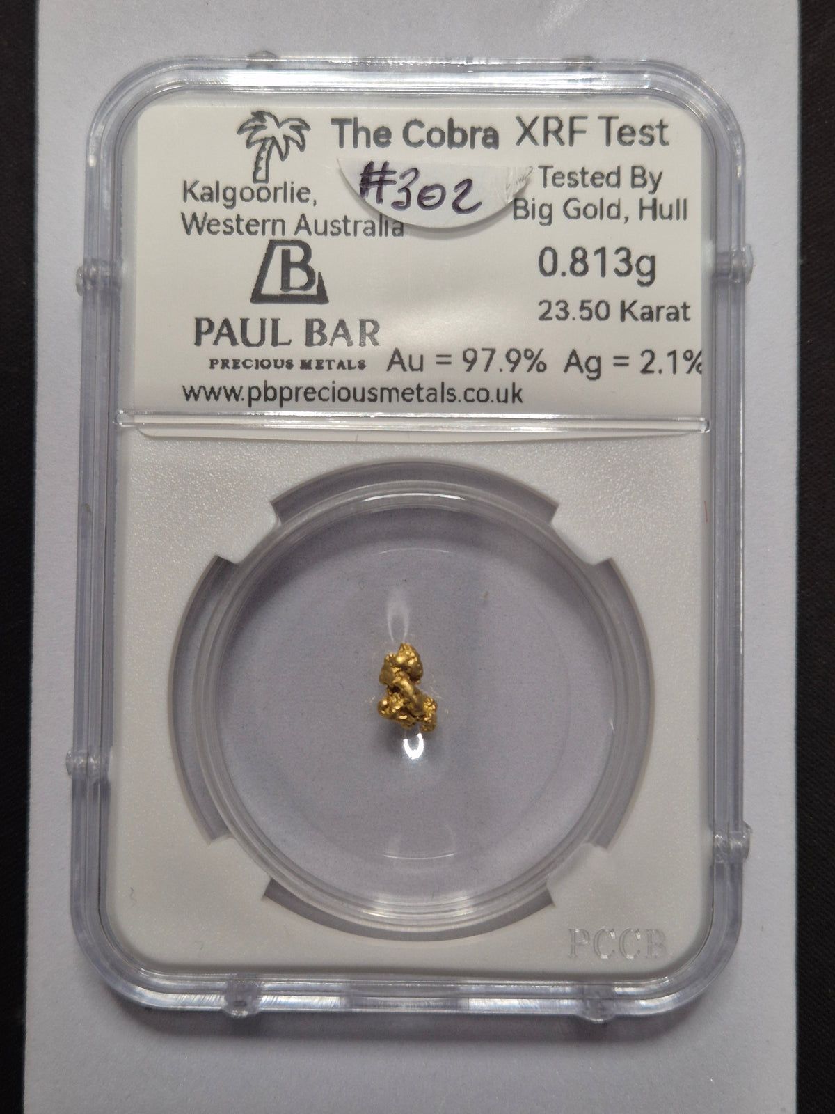 0.813g Gold Nugget from Kalgoorlie, Western Australia - The Cobra #302
