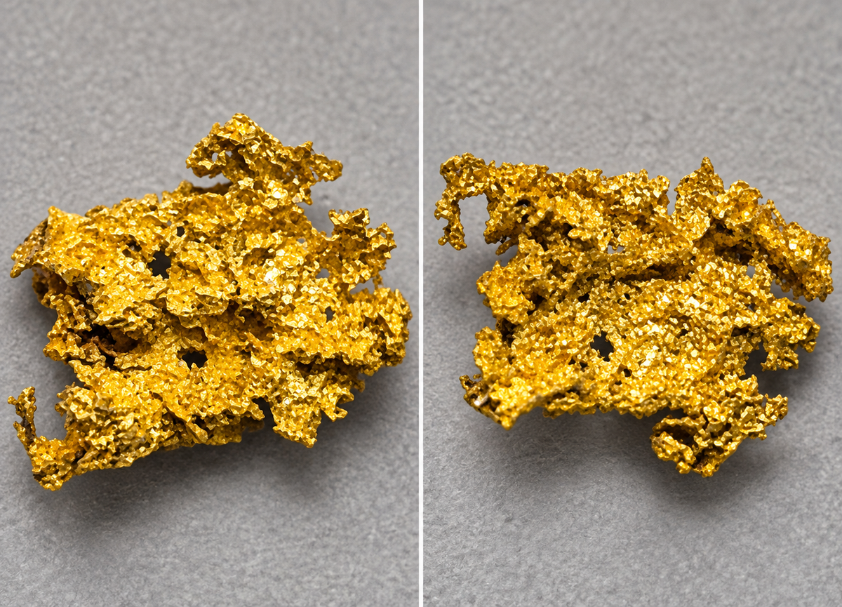0.100g Natural Crystalline Gold Specimen – Badger Mine, Mariposa County, California