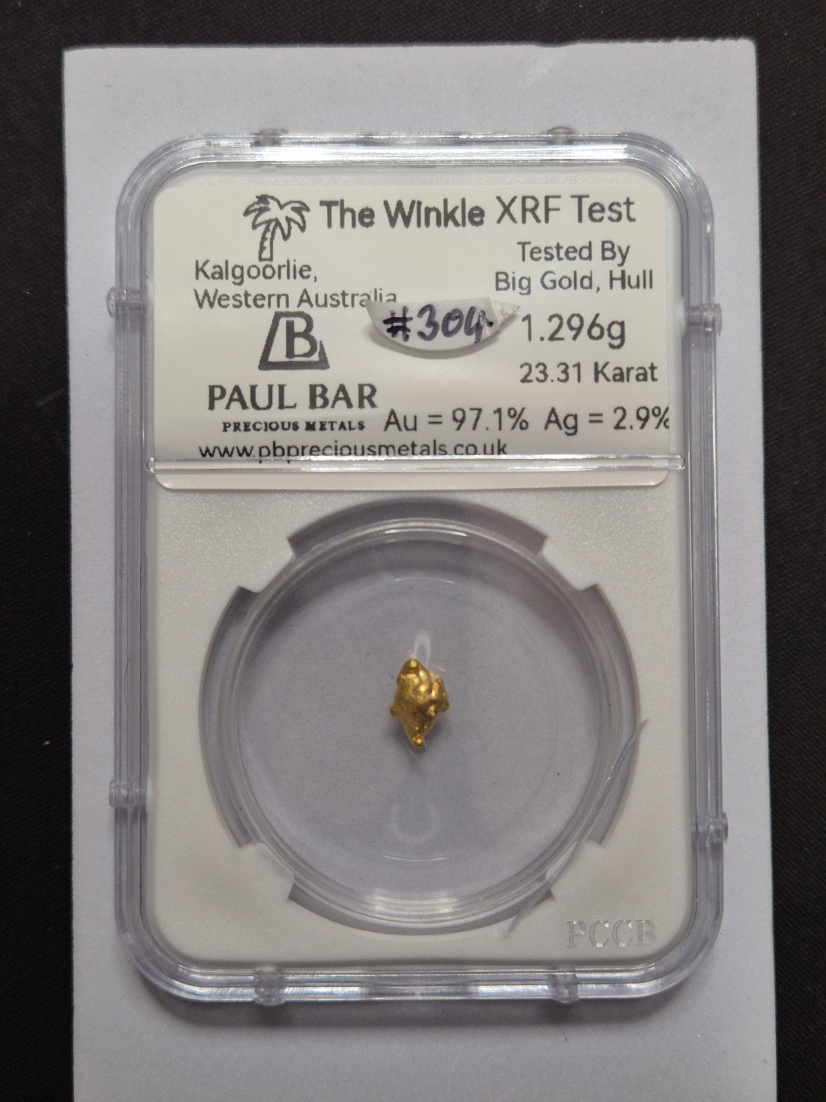 1.296g Gold Nugget from Kalgoorlie, Western Australia - The Winkle #304