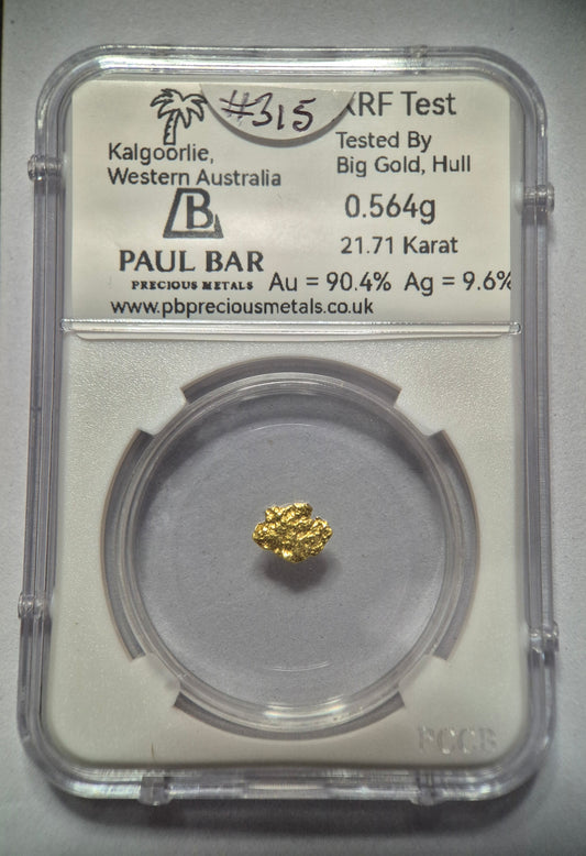 0.564g Natrual Gold Nugget from Kalgoorlie - #315
