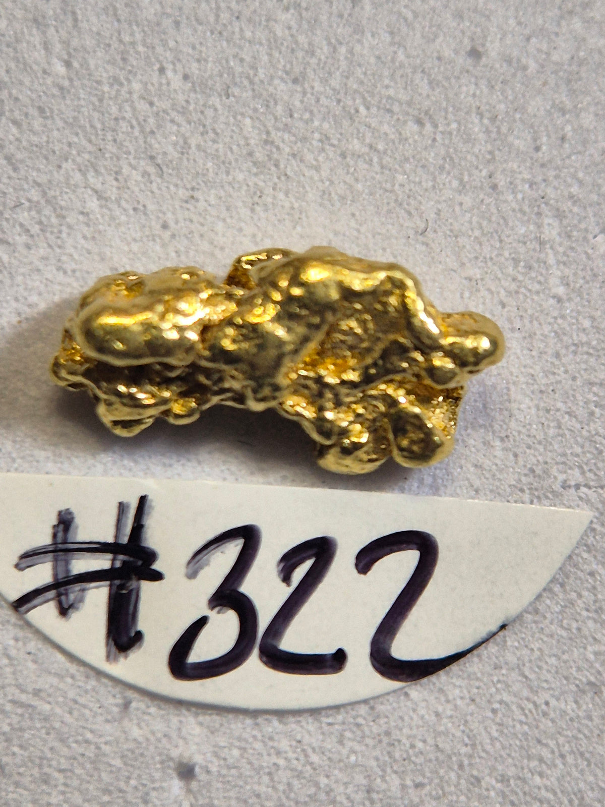1.186g Natural Gold Nugget from Mammoth Creek, Alaska - #322