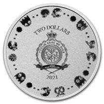 2020 Niue 1 oz Silver $2 MRS PAC-MAN™ 40th Anniversary