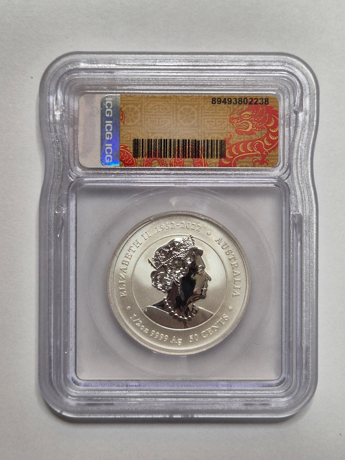 2024 Australia Year of the Dragon 1/2oz Silver Coin – ICG MS70