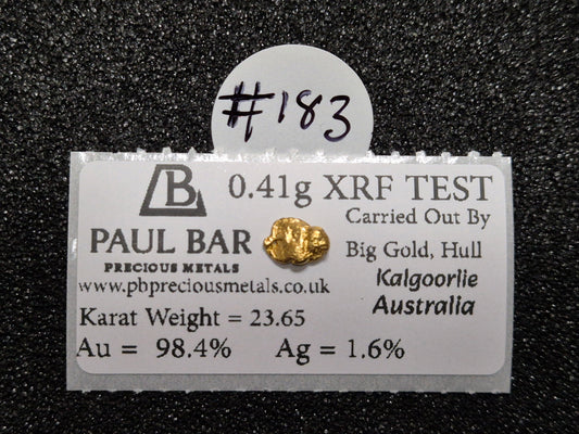 0.41g Natural Gold Nugget – Kalgoorlie, Western Australia - 23.65 Karat - #183