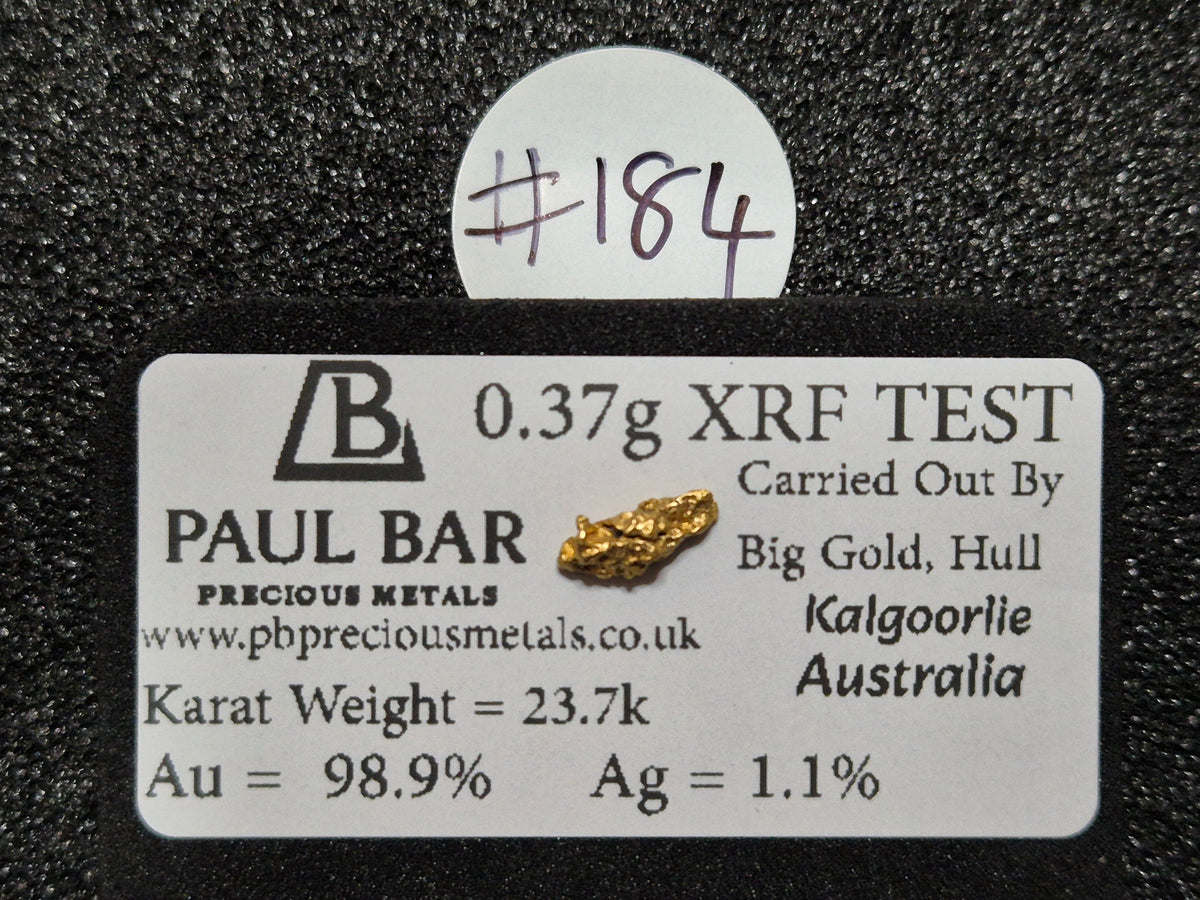 0.37g Natural Gold Nugget, Kalgoorlie, Western Australia - 23.7 Karat - #184