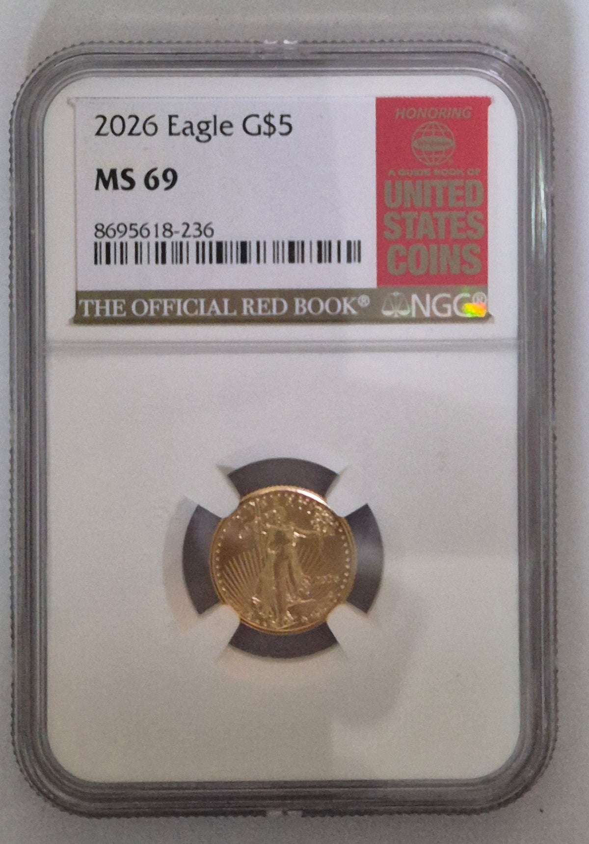 2026 American Gold Eagle $5 (1/10 oz) – NGC MS69