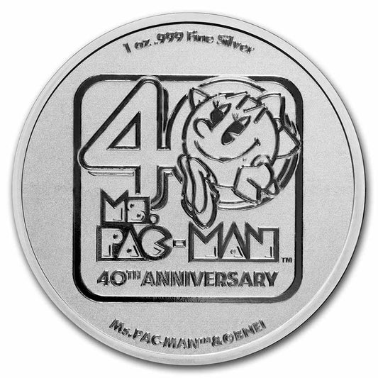 2020 Niue 1 oz Silver $2 MRS PAC-MAN™ 40th Anniversary